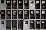 Close-up of Hydro Meters in an Abandoned Building, Havana, Cuba