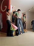Couple by Store Fitting Rooms