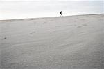 Person Walking on the Beach, St Peter-Ording, Nordfriesland, Schleswig-Holstein, Germany