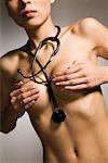 Nude Woman With Stethoscope