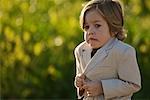 Portrait of Boy Looking Nervous, Costa Mesa, Newport Beach, Orange County, California, USA