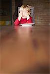 Boy  covering face with hands