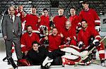 Portrait of Hockey Team With Trophy