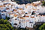Vue d'ensemble de la ville, Casares, Andalousie, Espagne