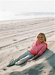 Portrait of Girl, Huntington Beach, California, USA