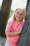 Portrait de jeune fille, Huntington Beach, Californie, USA