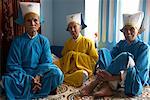 Priests in Cao Dai Temple, Tay Ninh, Vietnam