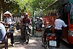 People with Scooters by Bus, Ho Chi Minh City, Vietnam