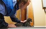 Veterinarian with Cat