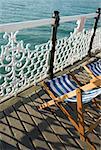 Deckchairs by the sea