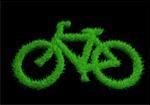 Bicycle made of grass