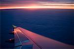 Airplanes wing in flight