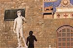 Michelangelo's David, Piazza della Signoria, Florence, Tuscany, Italy