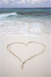 Heart on Beach, Hato, Bonaire, Netherlands Antilles