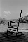 Schaukelstuhl Stuhl auf Front Porch, Bill Baggs Cape Florida State Park, Key Biscayne, Florida, USA