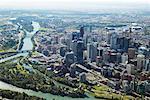 Aerial of Calgary, Alberta, Canada