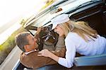 Couple in Convertible, Newport Beach, California, USA