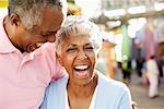 Portrait of Couple, Santa Monica Pier, Santa Monica, California, USA