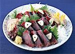 Seared bonito on dish