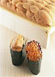 Oeufs de saumon & sushi oursin
