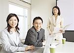 Smiling businessmen in the office