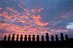 Moai, Ahu Tongariki, Tongariki Beach, Easter Island, Chile