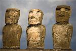 Plage de moai, Ahu Tongariki, Tongariki, île de Pâques, Chili