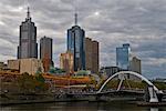 Melbourne BCD et Yarra River, Melbourne, Victoria, Australie