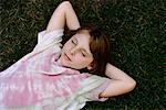Girl Lying in Grass