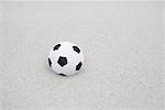 Soccer Ball on Beach, St Peter-Ording, Nordfriesland, Schleswig-Holstein, Germany