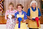 Femmes avec des prix pour les tartes maison