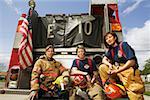 A group of female firefighters