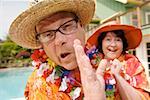 Couple in festive outfits