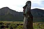 Statue de moai, Tongariki Beach, île de Pâques, Chili