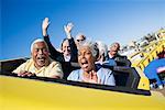 People on Roller Coaster, Santa Monica, California, USA