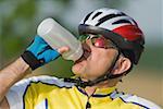 Eau potable cycliste, gros plan