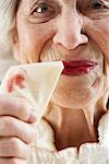 Woman with Lipstick on Napkin