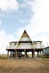 Extérieur de maison, Galveston, Texas, USA