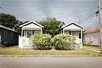 Front View de maisons, Galveston, Texas, USA