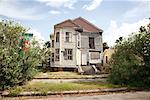 Extérieur de maison, Galveston, Texas, USA