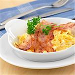 Scrambled egg with bacon