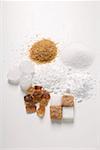 Various types of sugar