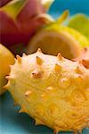 Horned melon, lemons and pitahaya