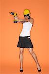 Woman Holding Power Drill