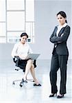 Two businesswomen in an office