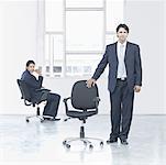 Portrait of two businessmen in an office