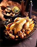 Turkey with chestnuts and peaches
