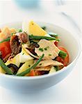 Mixed salad with tuna and anchovies