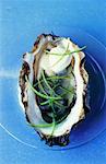 oyster with lemon sorbet