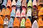 Row of Shoes at Market, Morocco